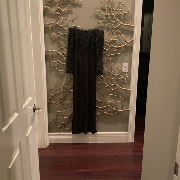 Hot Miami Styles Black Embroidered Lace Jumpsuit - Picture 4 of 5